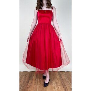 Rare Gunne Sax Vintage Midi Maxi Tulle Dress Romantic Whimsigoth Wedding Guest